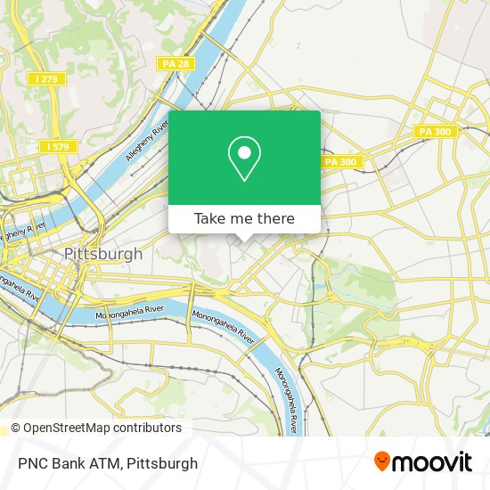 PNC Bank ATM map