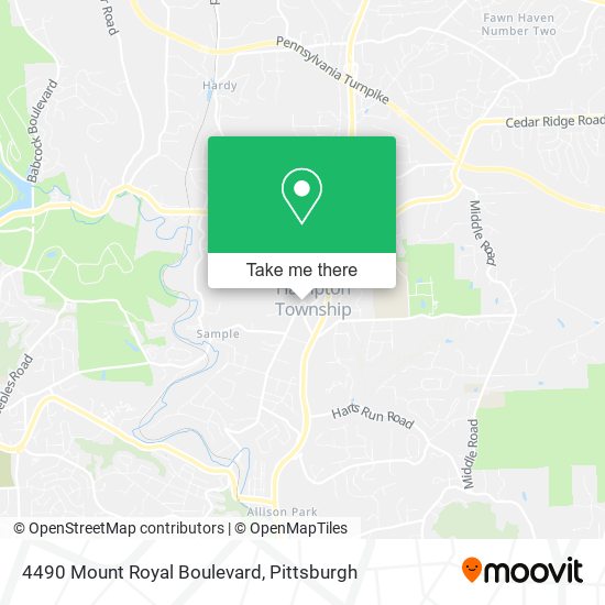 4490 Mount Royal Boulevard map