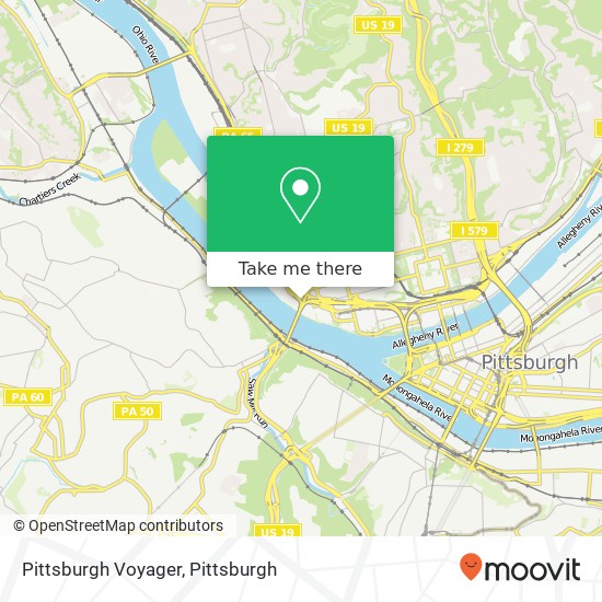 Mapa de Pittsburgh Voyager