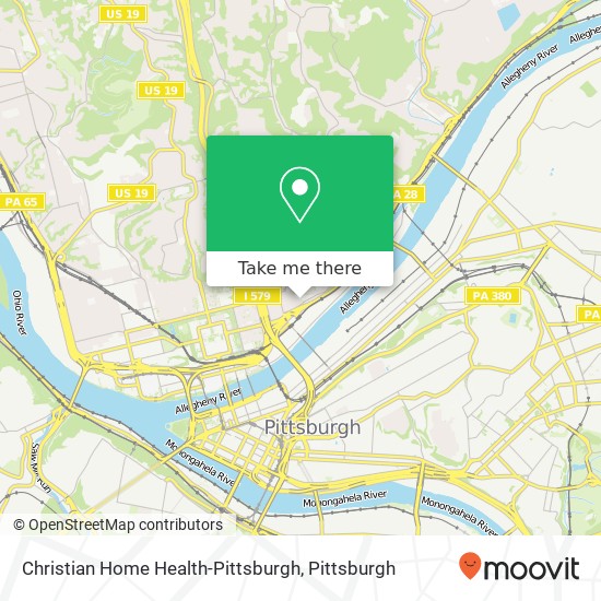 Mapa de Christian Home Health-Pittsburgh