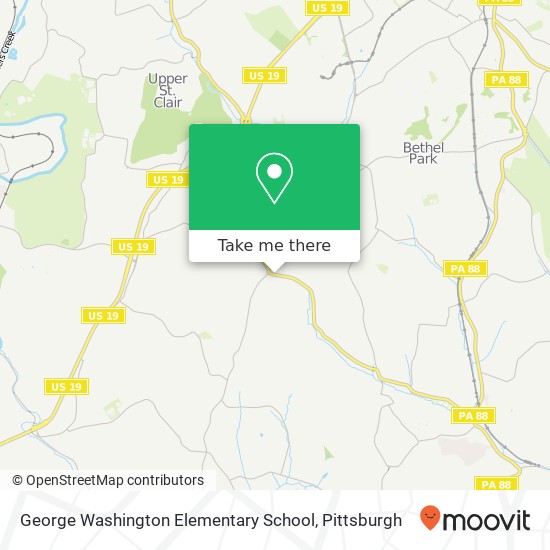 Mapa de George Washington Elementary School
