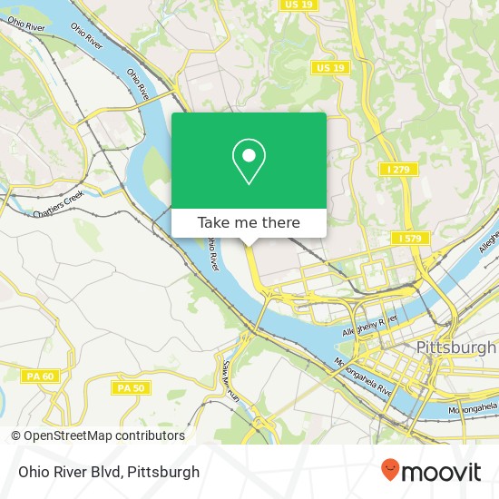Ohio River Blvd map