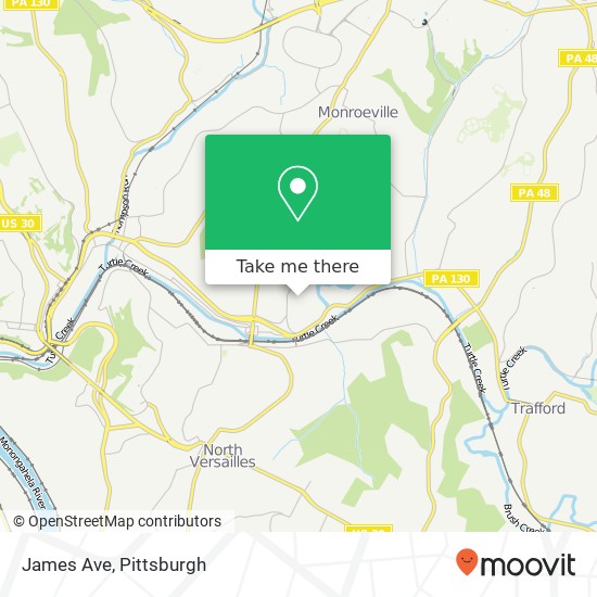 Mapa de James Ave