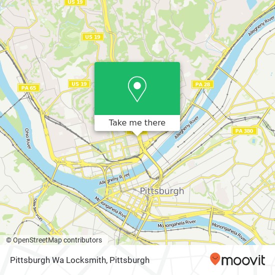 Mapa de Pittsburgh Wa Locksmith