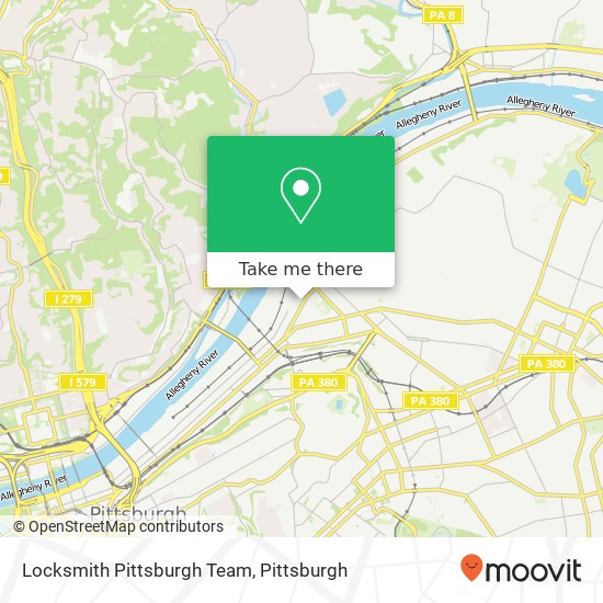 Locksmith Pittsburgh Team map