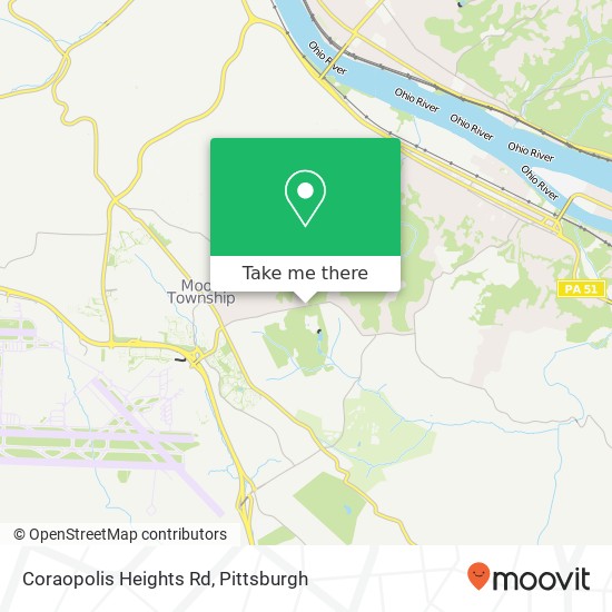 Mapa de Coraopolis Heights Rd