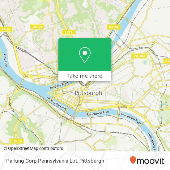 Parking Corp Pennsylvania Lot map