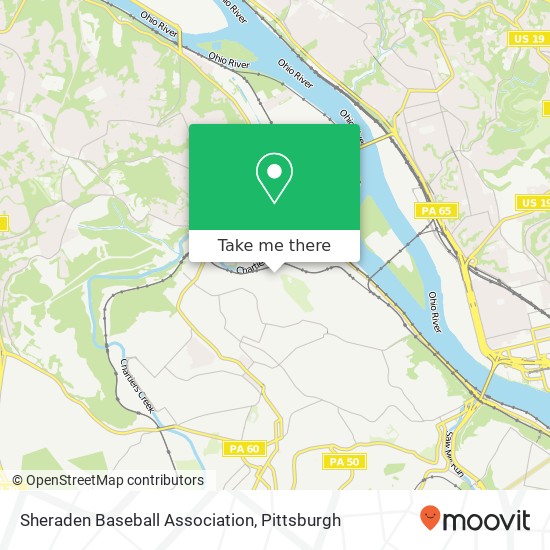 Sheraden Baseball Association map