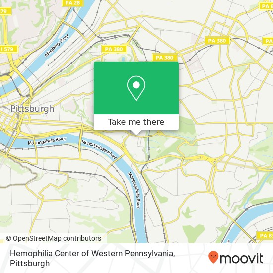 Hemophilia Center of Western Pennsylvania map