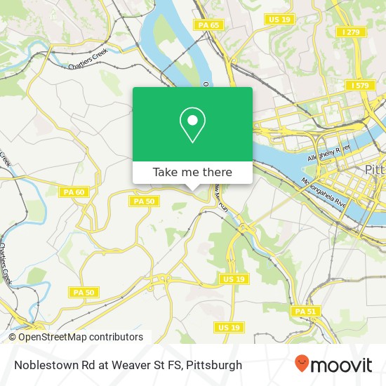 Mapa de Noblestown Rd at Weaver St FS