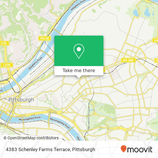 4383 Schenley Farms Terrace map