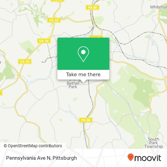 Pennsylvania Ave N map