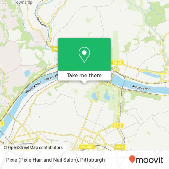 Mapa de Pixie (Pixie Hair and Nail Salon)