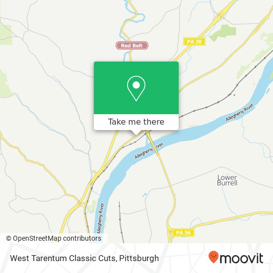 West Tarentum Classic Cuts map