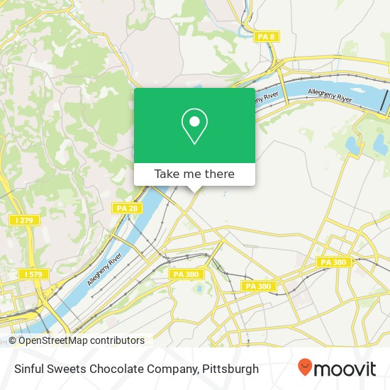 Mapa de Sinful Sweets Chocolate Company