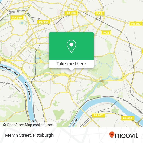 Mapa de Melvin Street