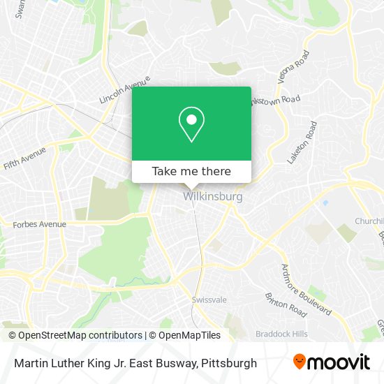 Martin Luther King Jr. East Busway map