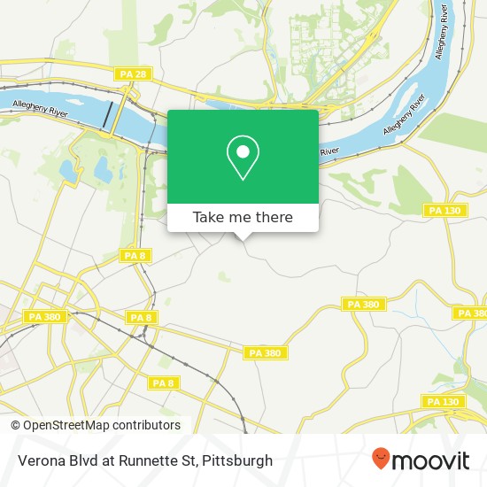 Mapa de Verona Blvd at Runnette St