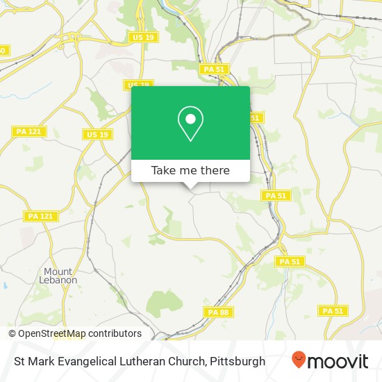 Mapa de St Mark Evangelical Lutheran Church