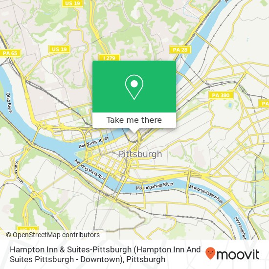 Hampton Inn & Suites-Pittsburgh (Hampton Inn And Suites Pittsburgh - Downtown) map