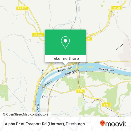 Mapa de Alpha Dr at Freeport Rd (Harmar)