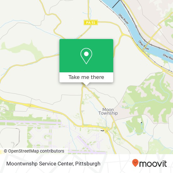 Mapa de Moontwnshp Service Center