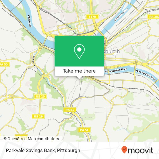 Parkvale Savings Bank map