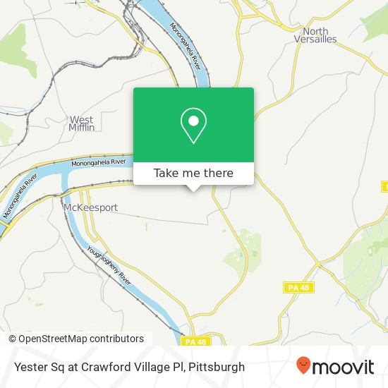 Mapa de Yester Sq at Crawford Village Pl