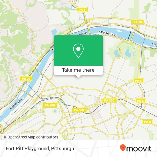 Mapa de Fort Pitt Playground