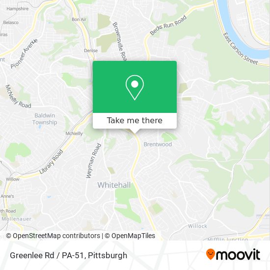 Greenlee Rd / PA-51 map