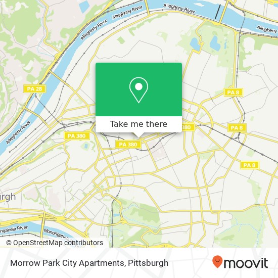 Mapa de Morrow Park City Apartments