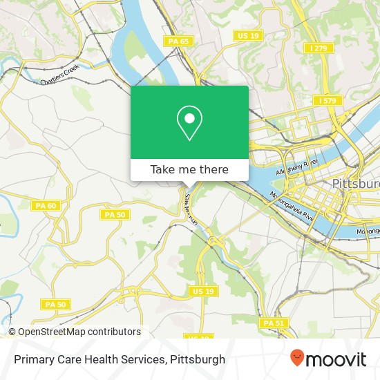 Primary Care Health Services map
