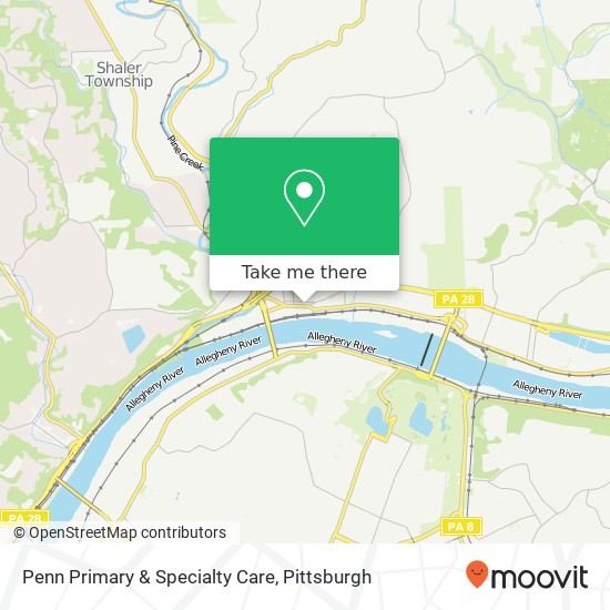 Mapa de Penn Primary & Specialty Care