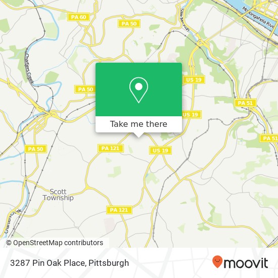 Mapa de 3287 Pin Oak Place