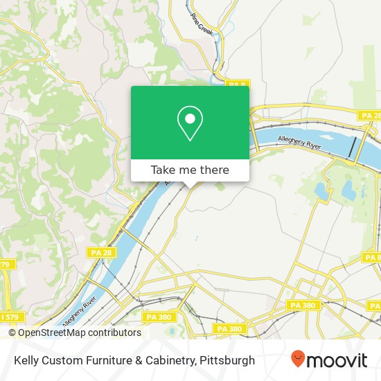 Mapa de Kelly Custom Furniture & Cabinetry