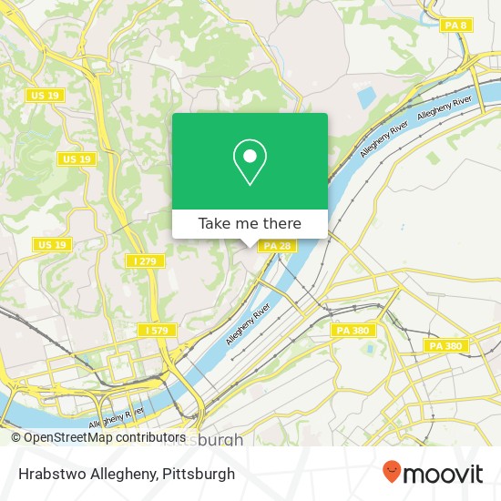 Mapa de Hrabstwo Allegheny