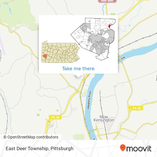 Mapa de East Deer Township