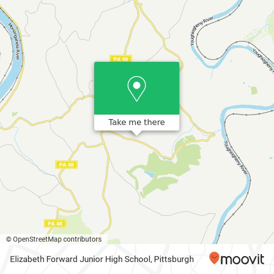 Mapa de Elizabeth Forward Junior High School