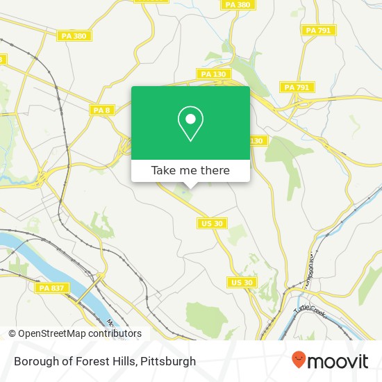 Mapa de Borough of Forest Hills