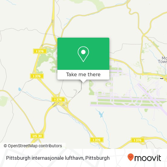 Mapa de Pittsburgh internasjonale lufthavn