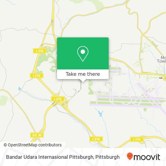 Mapa de Bandar Udara Internasional Pittsburgh