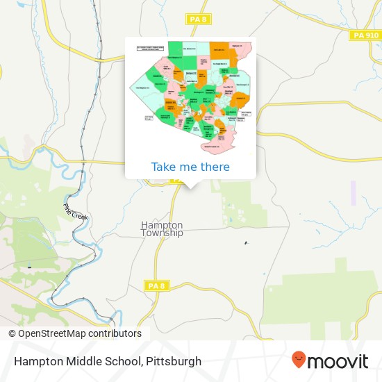Hampton Middle School map