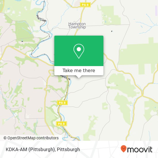 Mapa de KDKA-AM (Pittsburgh)