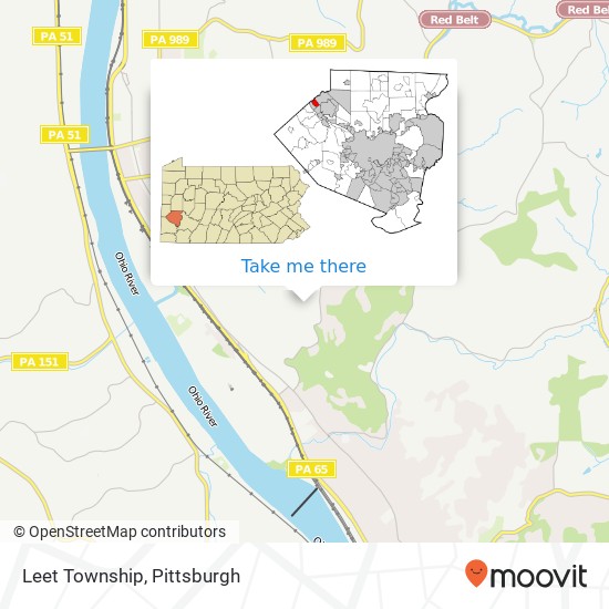 Mapa de Leet Township