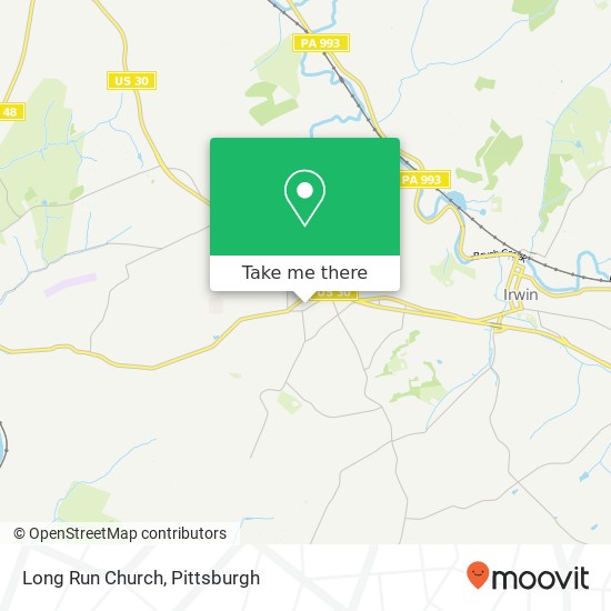 Mapa de Long Run Church