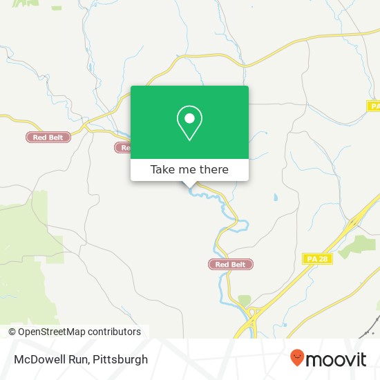 Mapa de McDowell Run