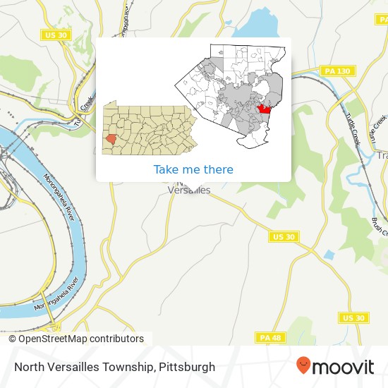 Mapa de North Versailles Township