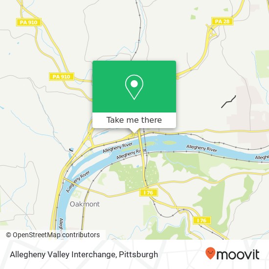 Mapa de Allegheny Valley Interchange
