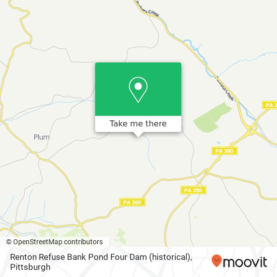 Renton Refuse Bank Pond Four Dam (historical) map