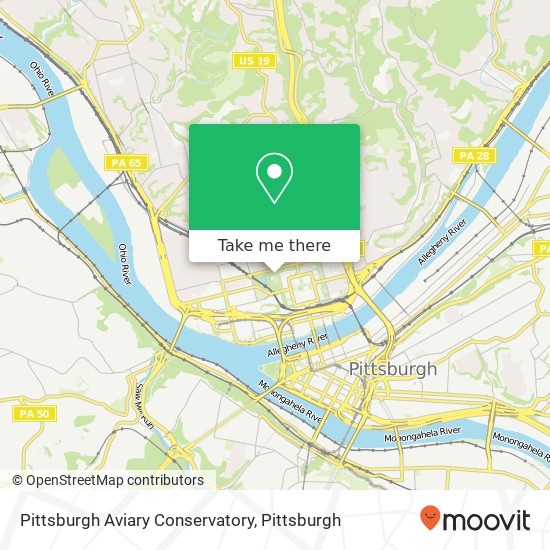 Pittsburgh Aviary Conservatory map